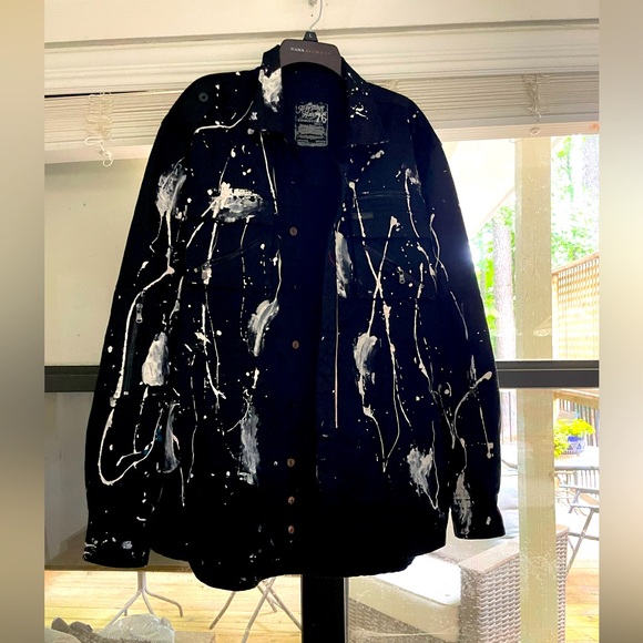 The Heritage America Denim Jacket Paint Splatter - Picture 1 of 11